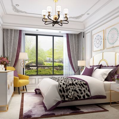 简欧式新古典卧室床床头柜