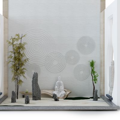 现代园林枯山水雕塑石头