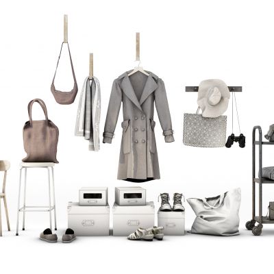 现代衣服服装皮包