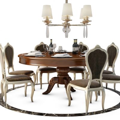 欧式圆形餐桌
