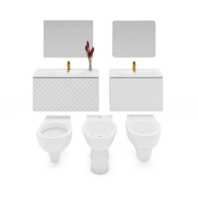 现代水池马桶组合