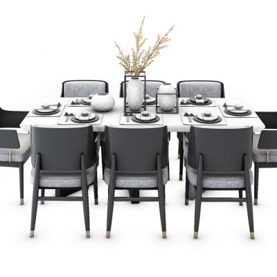 现代餐桌椅组合