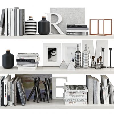 现代隔板摆件陈设