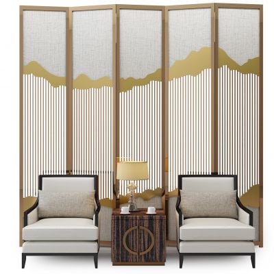 现代贵宾接待沙发屏风