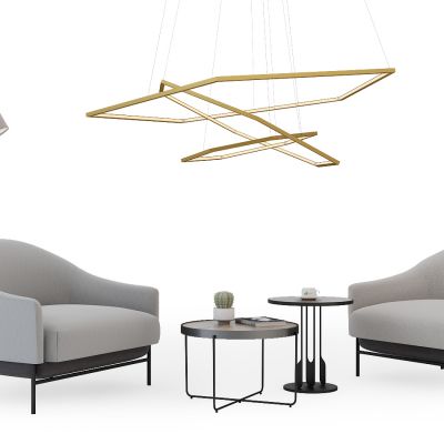 现代休闲沙发椅吊灯