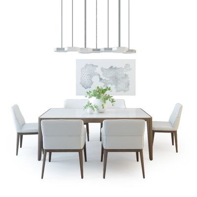 现代餐桌椅组合