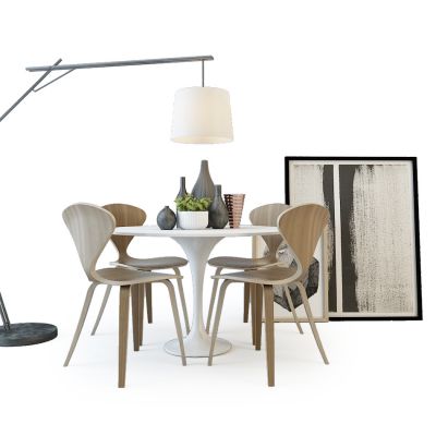 现代餐桌椅组合