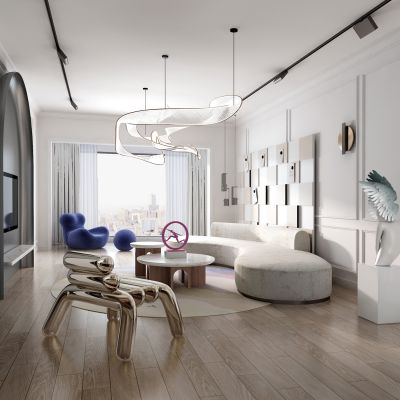 后现代客厅餐厅