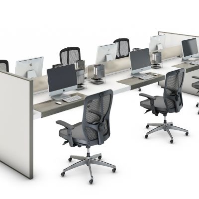 现代办公桌工位