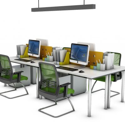 现代办公桌工位