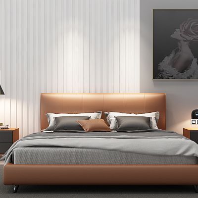 现代床床头柜卧室