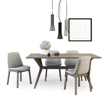 现代餐桌椅组合