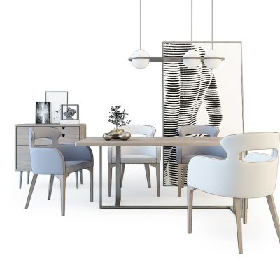 现代餐桌椅组合
