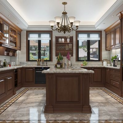 欧式美式厨房橱柜