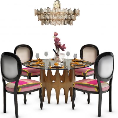 现代餐桌椅吊灯