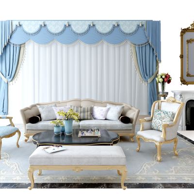 法式欧式沙发椅子组合壁炉