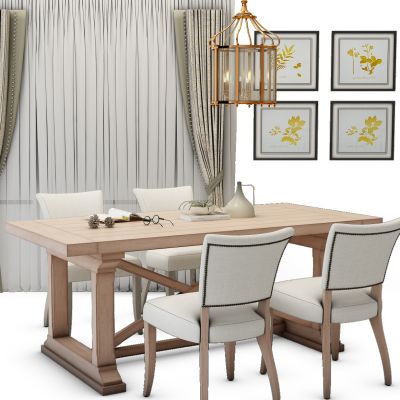 美式欧式餐桌椅