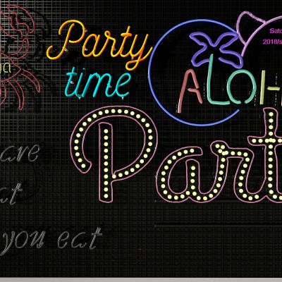 现代咖啡厅餐厅酒吧夜店霓虹灯管彩灯