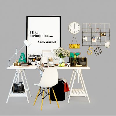 现代书桌椅组合