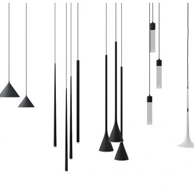 现代金属小吊灯组合