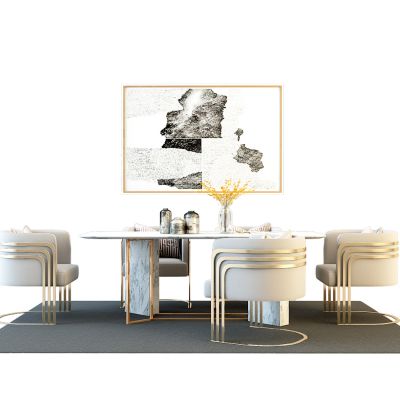 现代餐桌椅组合