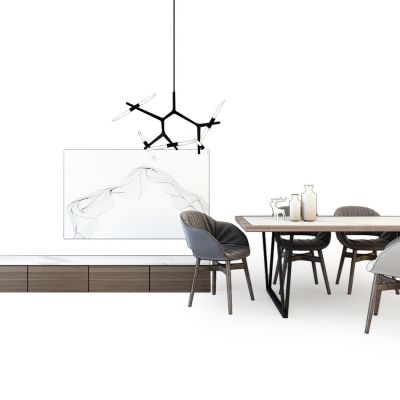 现代餐桌椅组合