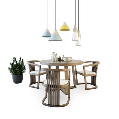 现代餐桌椅组合