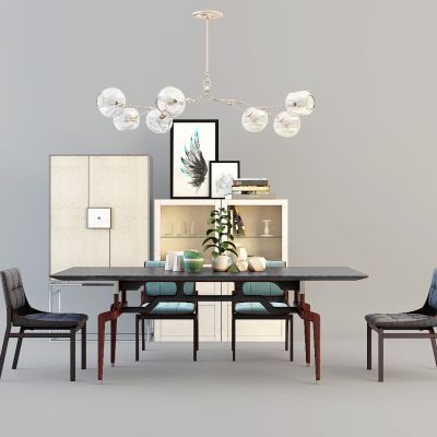 现代餐桌椅组合
