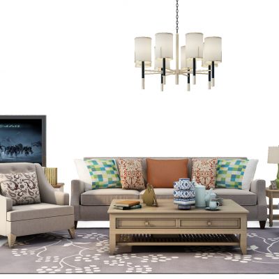 简欧美式沙发组合