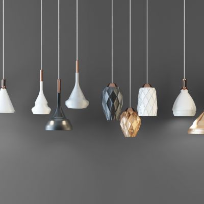 现代金属吊灯组合
