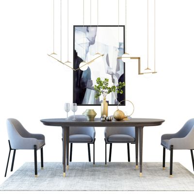 现代餐桌椅组合