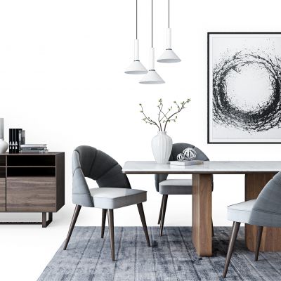 北欧现代餐桌椅