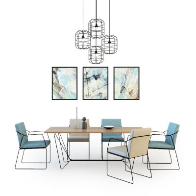 现代餐桌椅组合