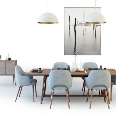 现代餐桌椅组合