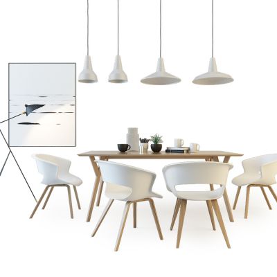 现代餐桌椅组合