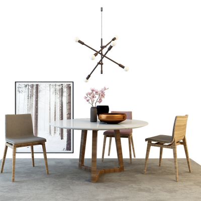 现代餐桌椅组合