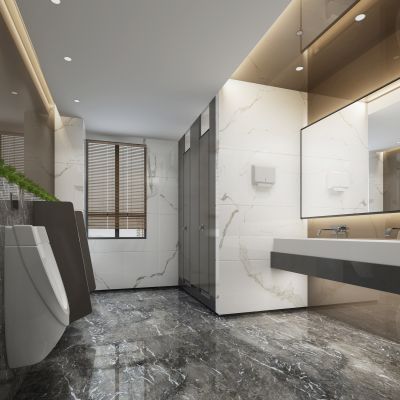 现代新中式风格公共卫生间