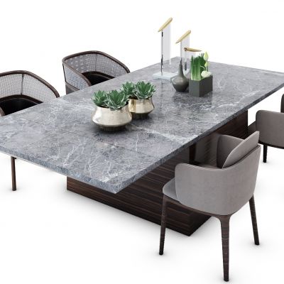 现代餐桌椅组合