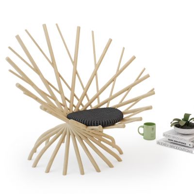 现代休闲树枝椅子