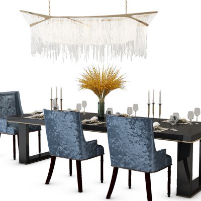 现代餐桌椅组合
