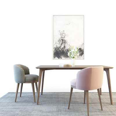 现代餐桌椅组合