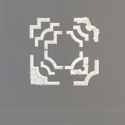现代雕花3D模型