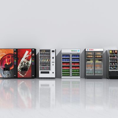 现代自动售卖机，自动售货机，无人售货机，冰箱，冰柜3D模型