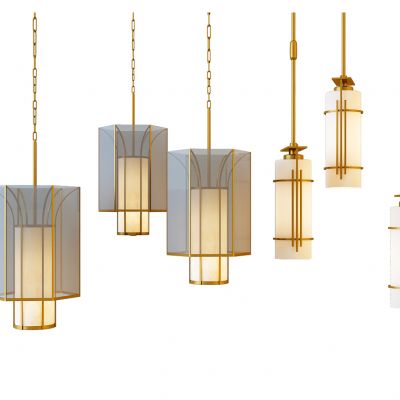 现代简约金属小吊灯组合