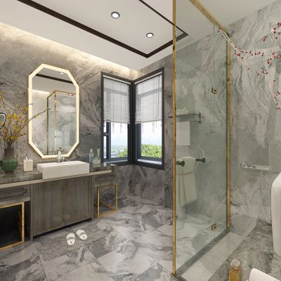 新中式现代轻奢卫生间洗手台台盆