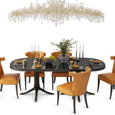 简欧餐桌椅组合