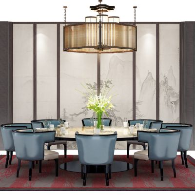 中式餐桌椅组合