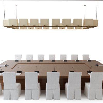 现代会议桌椅吊灯