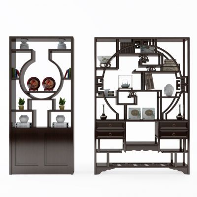中式实木博古架装饰架摆件组合