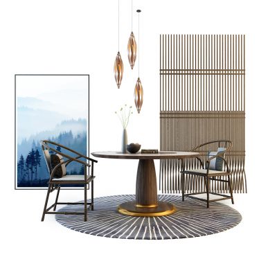 现代餐桌椅组合